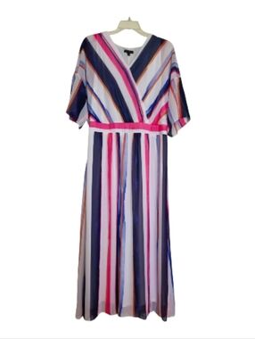 LANE BRYANT FULLY LINE D SPRING/SUMMER FLIWY STRIPED DRESS SIZE 22